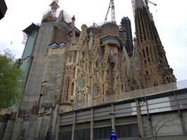 Our second stop of the morning was at Sagrada Família. Gaudi's magnificent Church of the Holy Family. Construction began in 1882 but at the time of Gaudi's 1926 death, it was only about one quarter complete.