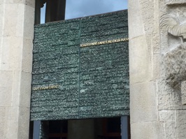 The doors contain wording from the Bible in many languages including Gaudi's native Catalan.
