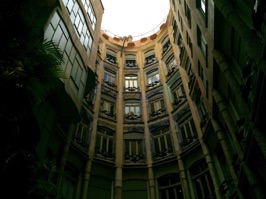 The atrium afforded sunlight to the interior. Originally built for a wealthy couple, it was also designed to include twenty apartments on the upper floors.