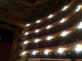 The Opera House has about 2,300 seats on six levels.