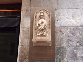 Our Lady of Begoña—she is considered especially helpful to seamen in distress.  A Bilbao basilica is named after her.