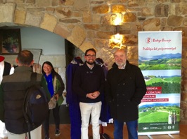 The vintner on the left and the owner on the right posed for a photo before we departed for our return to Bilbao.