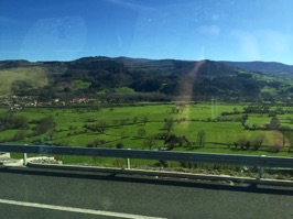 On our way to Santander, we saw some beautiful farms from the bus.