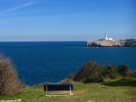 The Cabo Mayor Lighthouse at the Bay of Santander