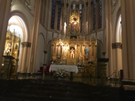 Late Saturday afternoon, we arrived at Bilbao and went to Mass at San Jose Church of the Mountain before going out to dinner.