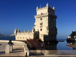 Belem Tower, dating from the 16th century.  The tower was originally designed as part of the defense system for the River Tagus and Lisbon.