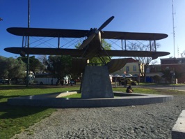 Plane commemorating the first airplane crossing of the south Atlantic in 1922.
