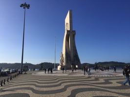 The Monument to the Discoveries celebrating the Age of Exploration by the Portuguese during the 15h and 16th centuries.