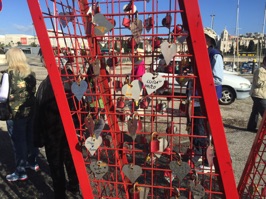 Love locks, a craze that seems popular in several cities of the world.