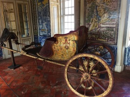 18th century carriage in the Tiles Corridor