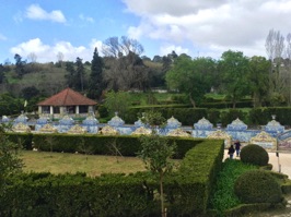 Tiled canal in the garden.  Although only about 350 feet in length, it may be the world's fanciest canal.