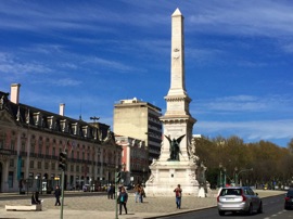Restoration Square, containing a monument to the restoration of Portuguese independence from Spain in 1640.