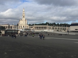The Sanctuary of Fatima and the Basilica of Our Lady of the Rosary. Four million pilgrims visit Fatima every year.