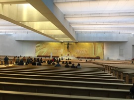 The Basilica seats over 8,600 persons.