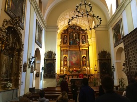 The inside of the church at the convent. The convent dates from the early 1600s.
