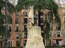 Monument to Luis Noval Ferrao, a Spanish soldier killed heroically in 1909 as he warned Spanish forces about the approaching Moor troops in Morocco.