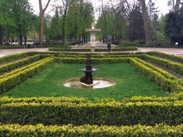 Retiro Park, one of Madrid's largest parks.  It was owned by the monarchy until the late 19th century when it became a public park.