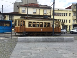 We viewed one of Porto's electric trams as we continued our walk.