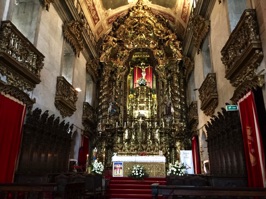 The interior of the Church of the Third Order of our Lady of Mount Carmel.