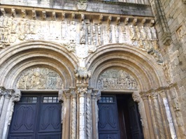 South facade doors showing the apostles, prophets, Adam and Eve, Christ and other biblical figures.