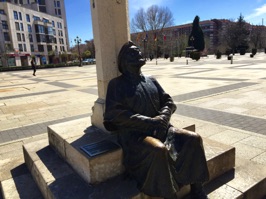 It was on to Leon where we found this pilgrim statue outside our hotel.