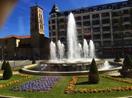 Fountain at Leon's Plaza de Santo Domingo
