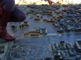 We had a young, female guide who showed us this model of how the city developed.  We were taken aback when she jumped on top of the model but said it was metal and she couldn't hurt it.